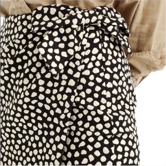 J. Crew Metallic Gold & Black Pebble Print Mini Skirt Size 8 - Picture 3 of 16